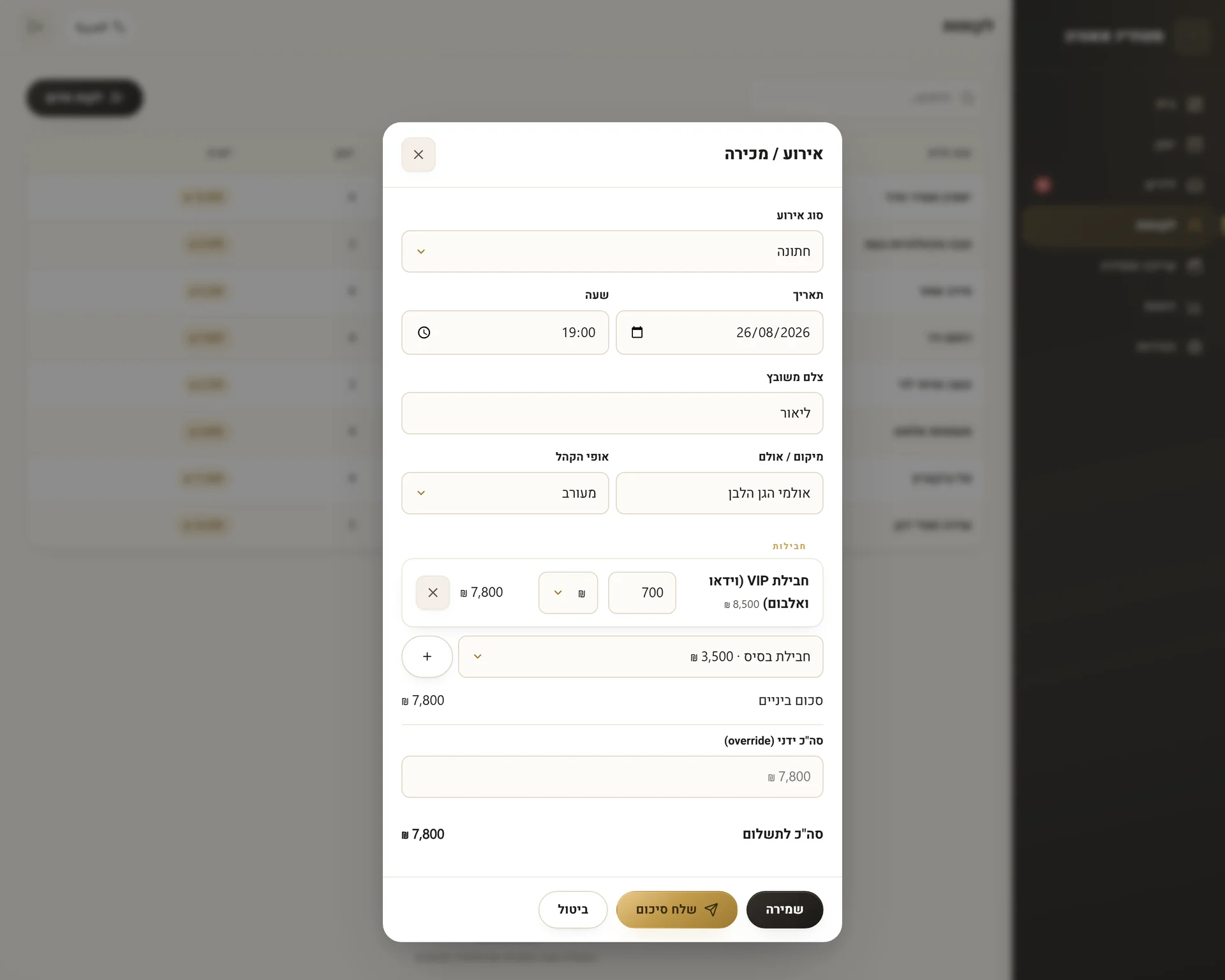 מכירה, חבילות ותמחור